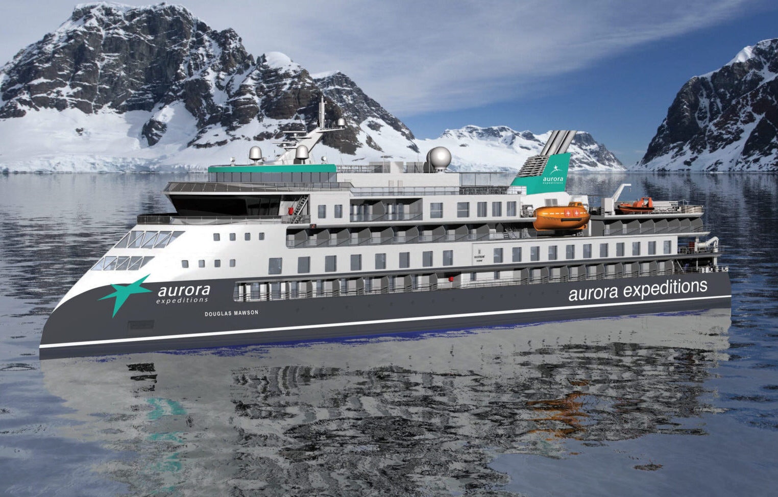 Our new purpose-built small ship, the Douglas Mawson.